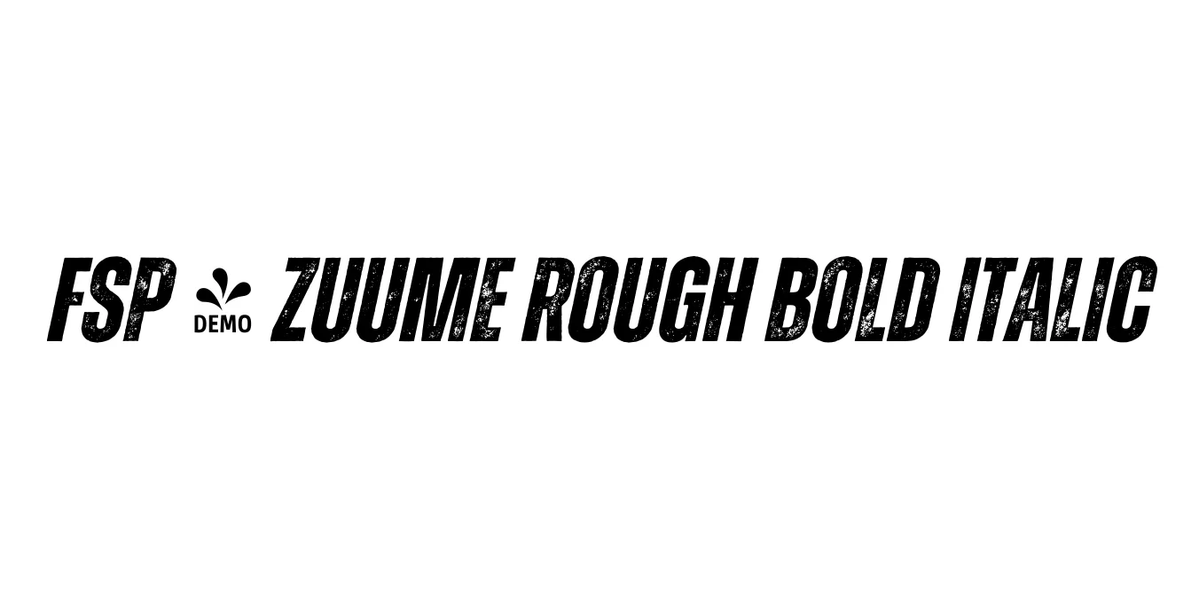 FSP - Zuume Rough Bold Italic Font Preview