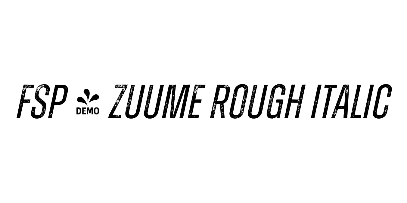 FSP - Zuume Rough Italic Font Preview