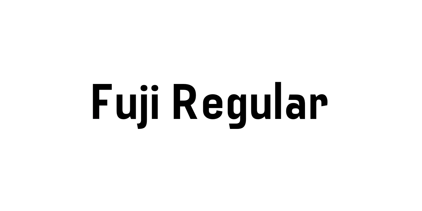 Fuji Regular Font Preview