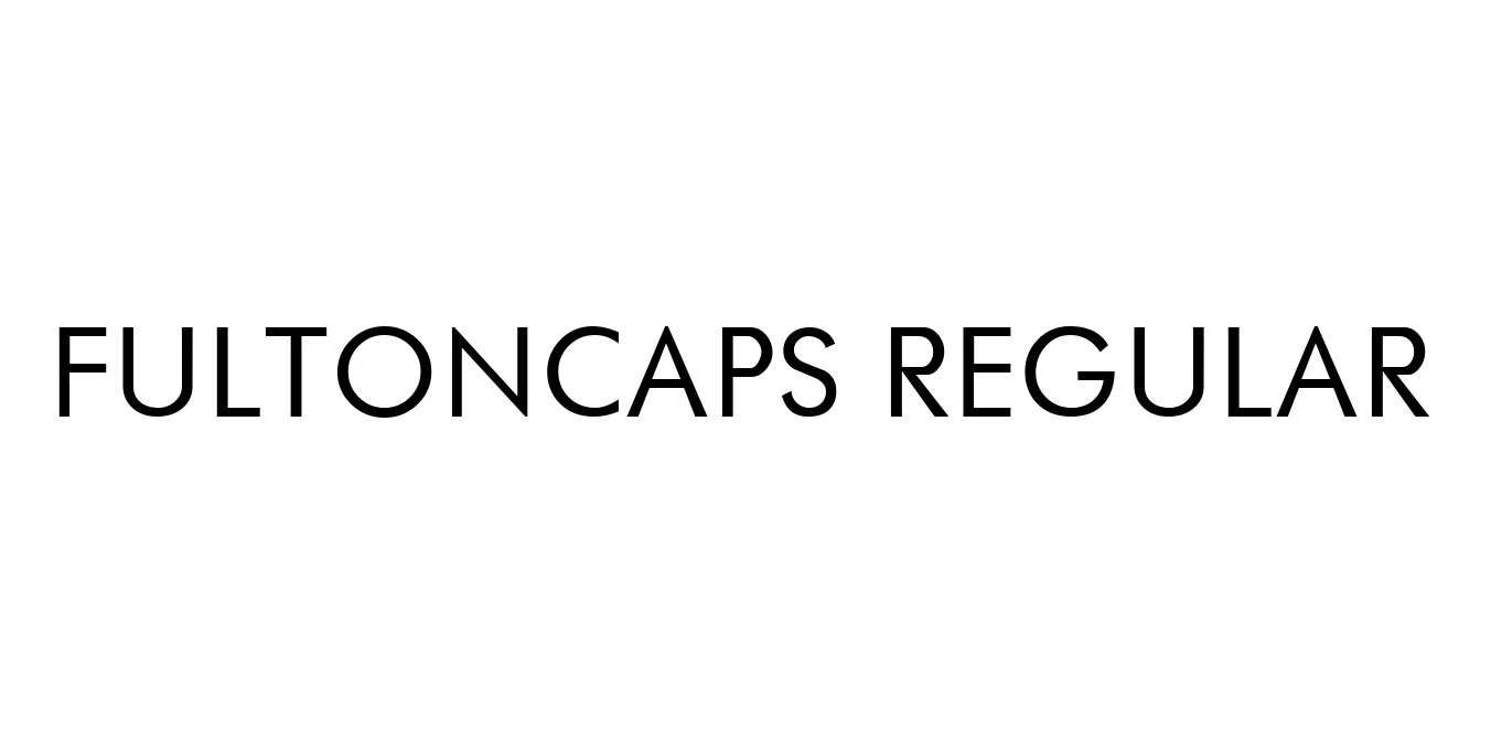 FultonCaps Regular Font Preview