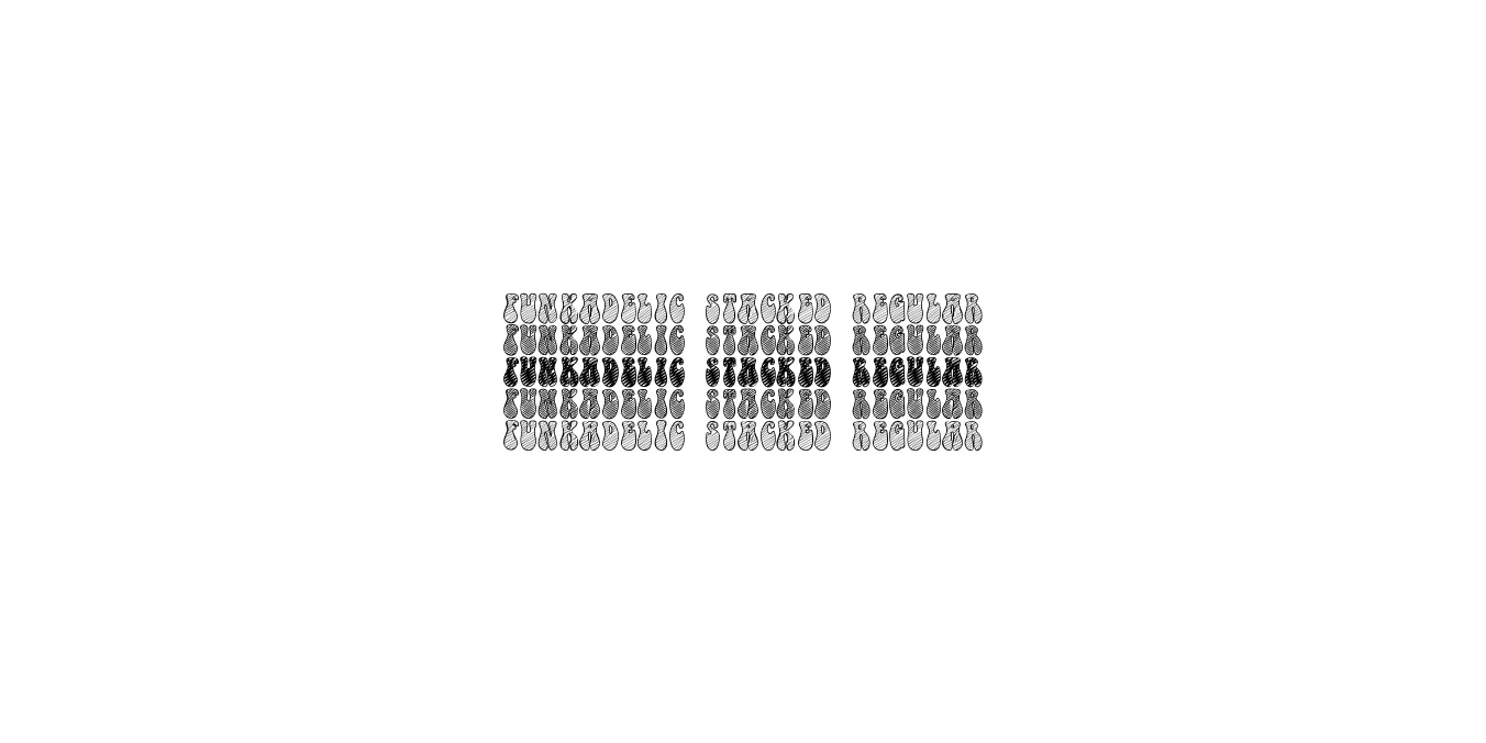 Funkadelic Stacked Regular Font Preview