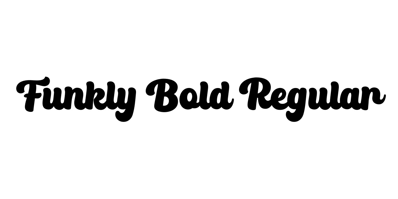 Funkly Bold Regular Font Preview