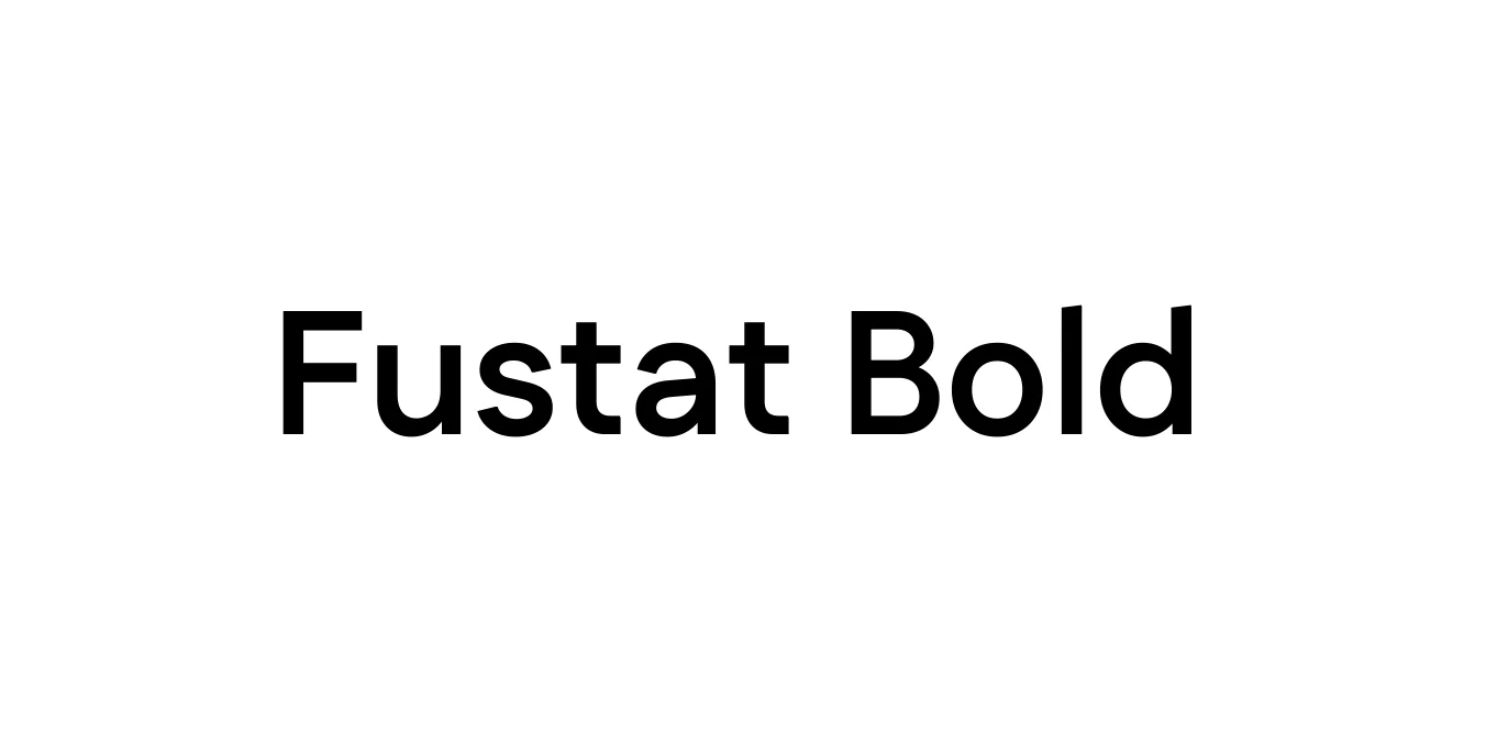 Fustat Bold Font Preview