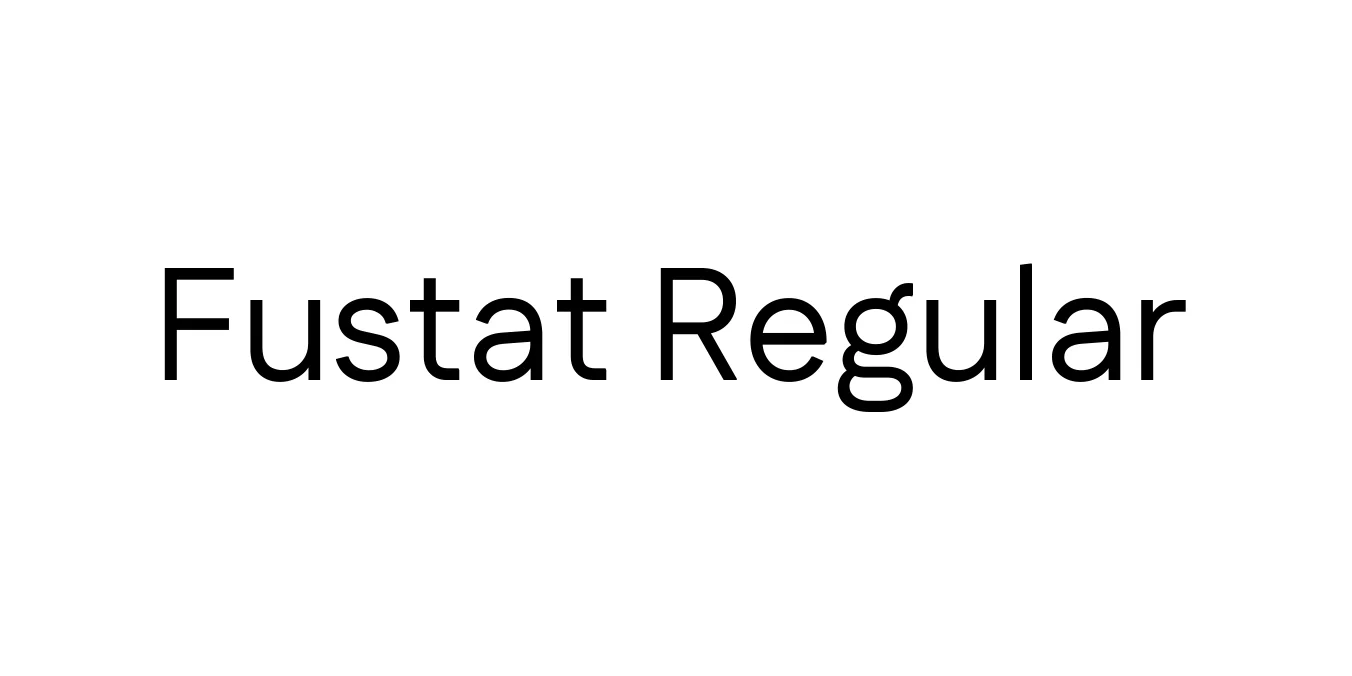 Fustat Regular Font Preview