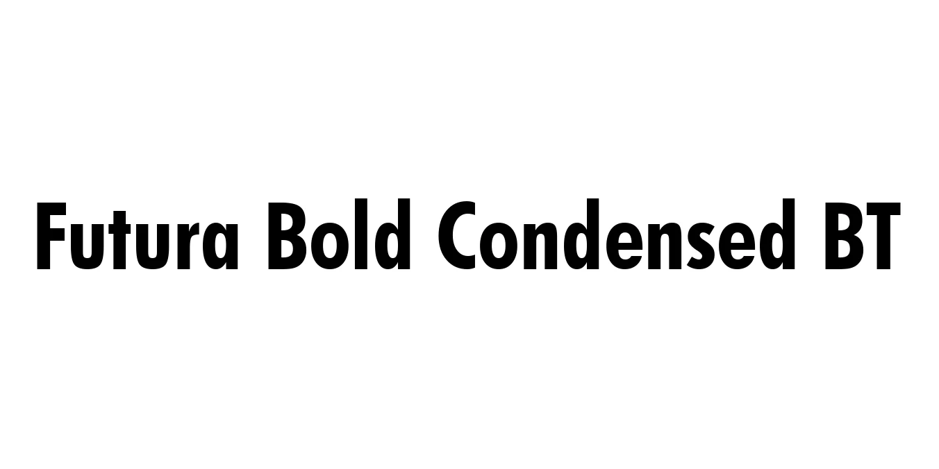 Futura Bold Condensed BT Font Preview