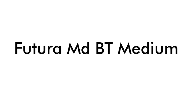 Futura Md BT Medium Font Preview