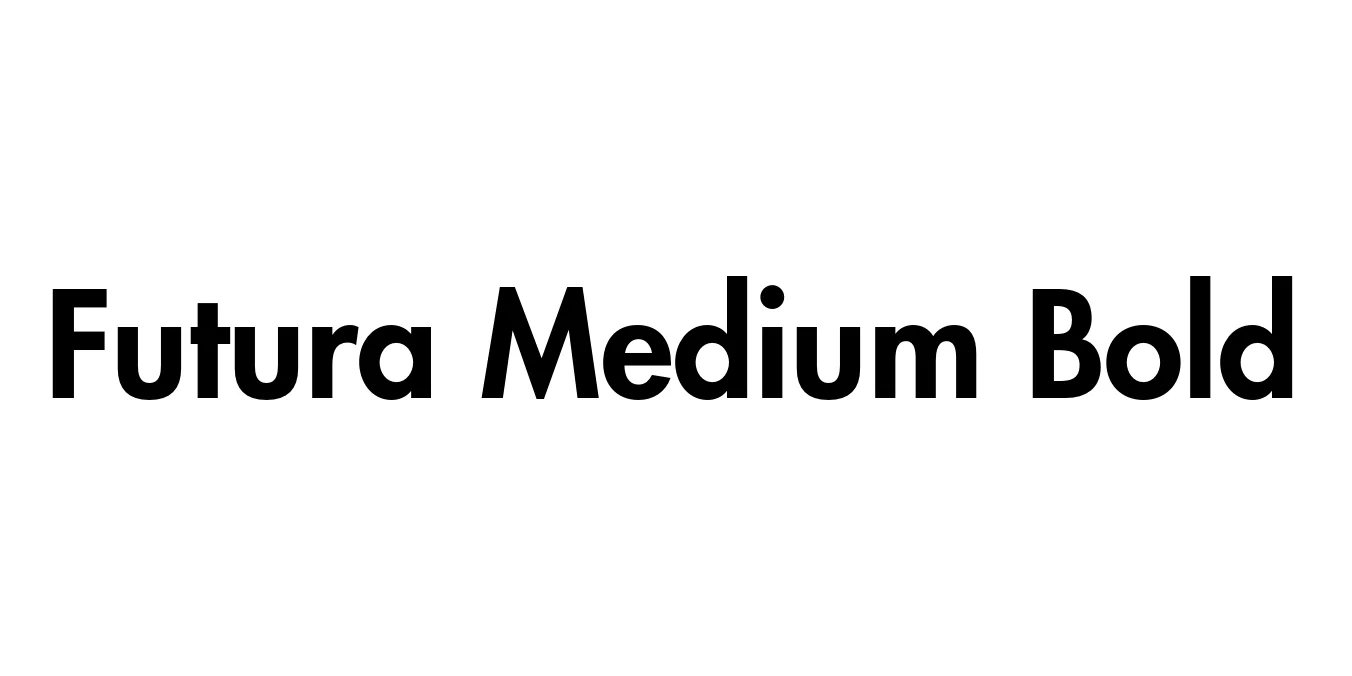 Futura Medium Bold Font Preview