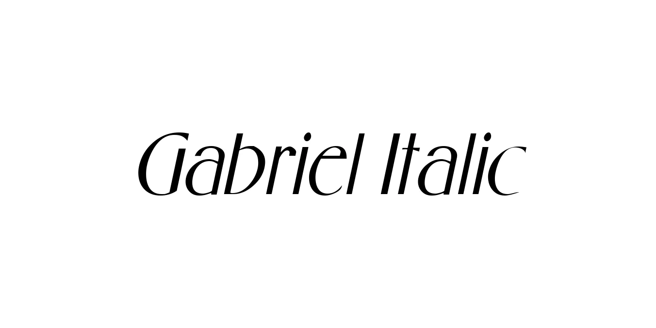 Gabriel Italic Font Preview