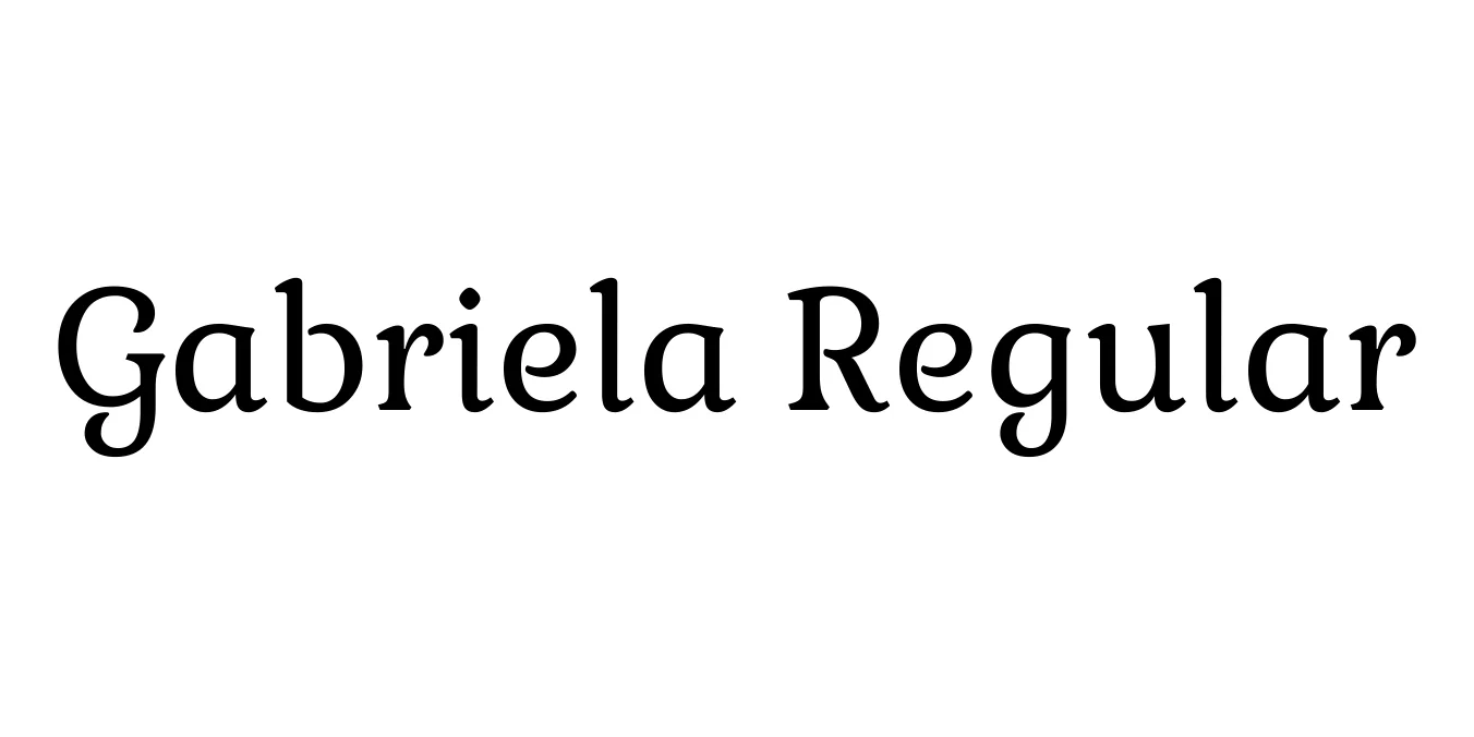 Gabriela Regular Font Preview
