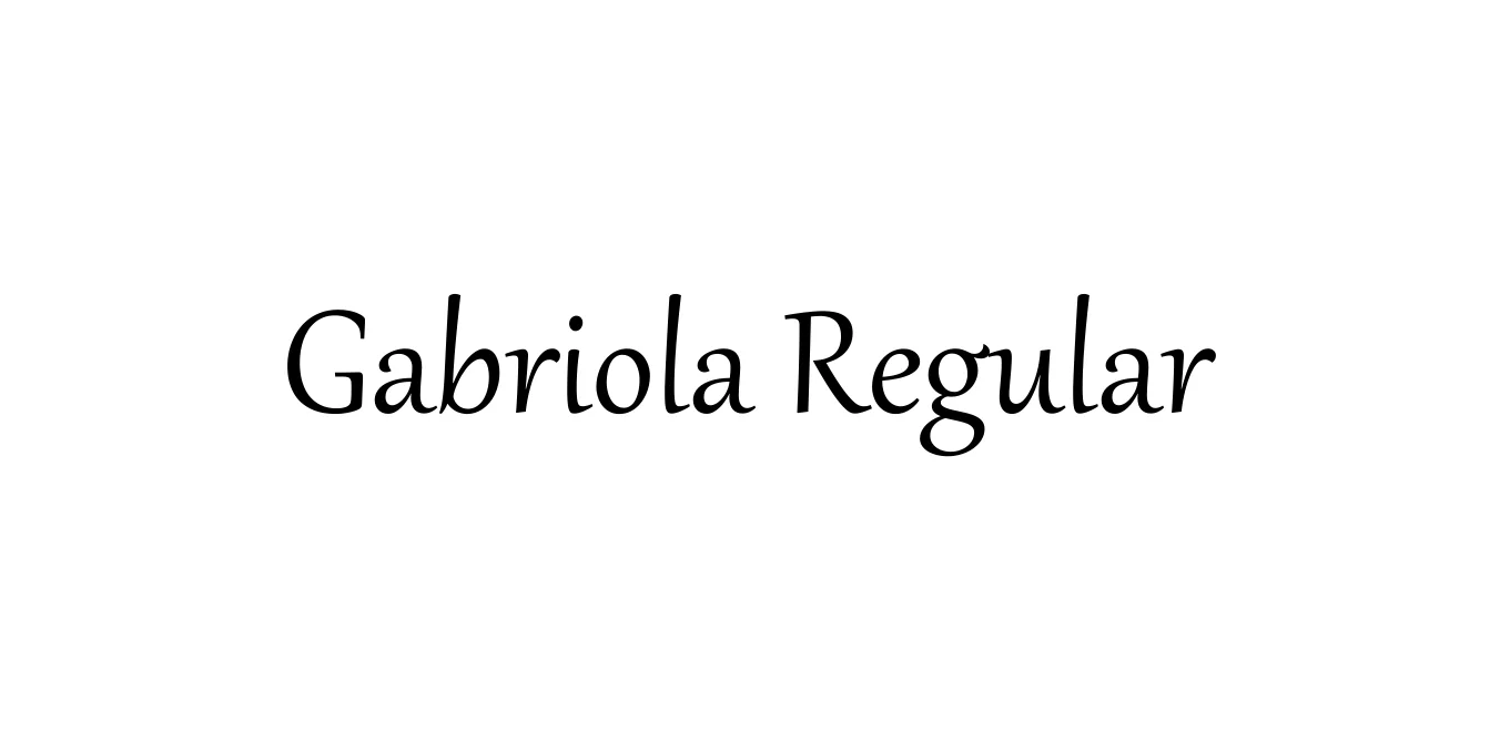 Gabriola Regular Font Preview