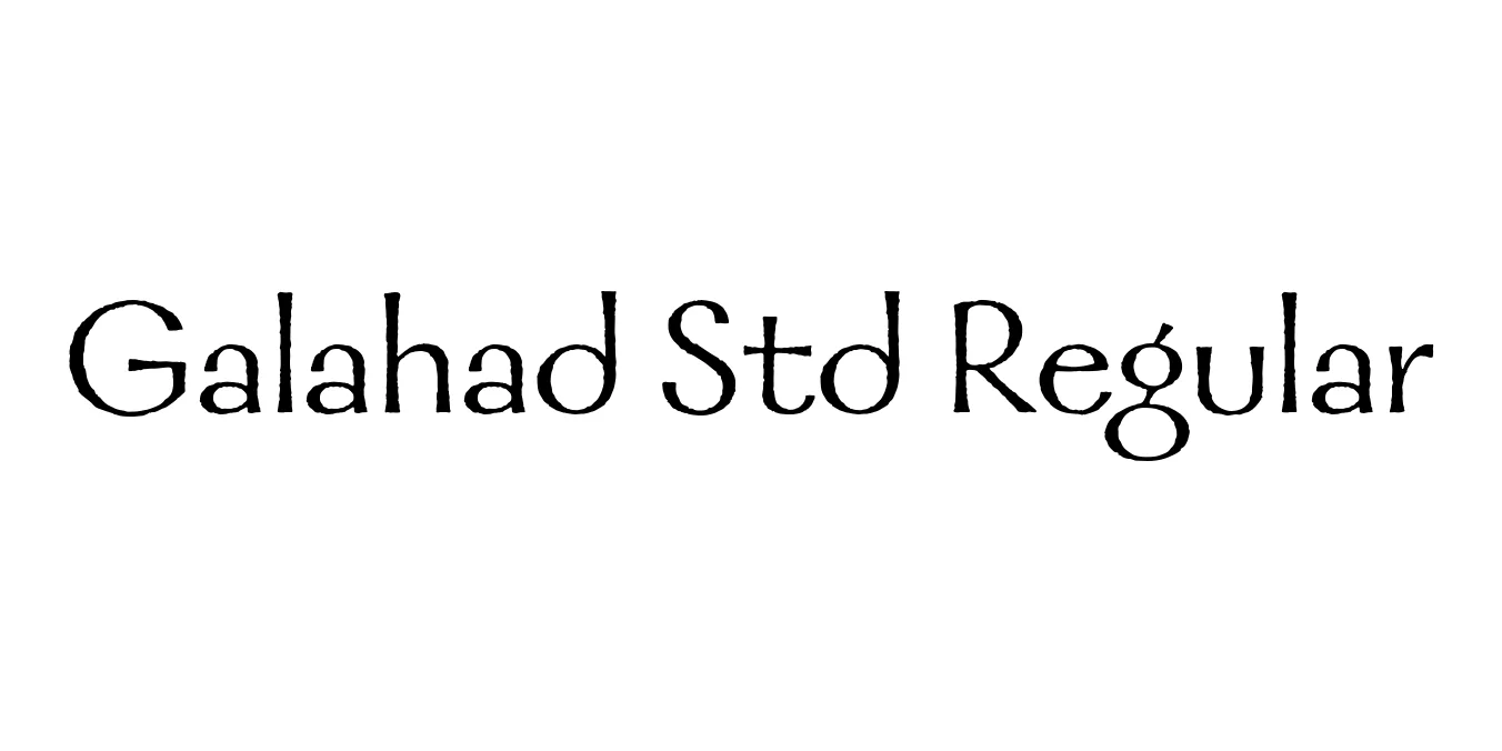 Galahad Std Regular Font Preview