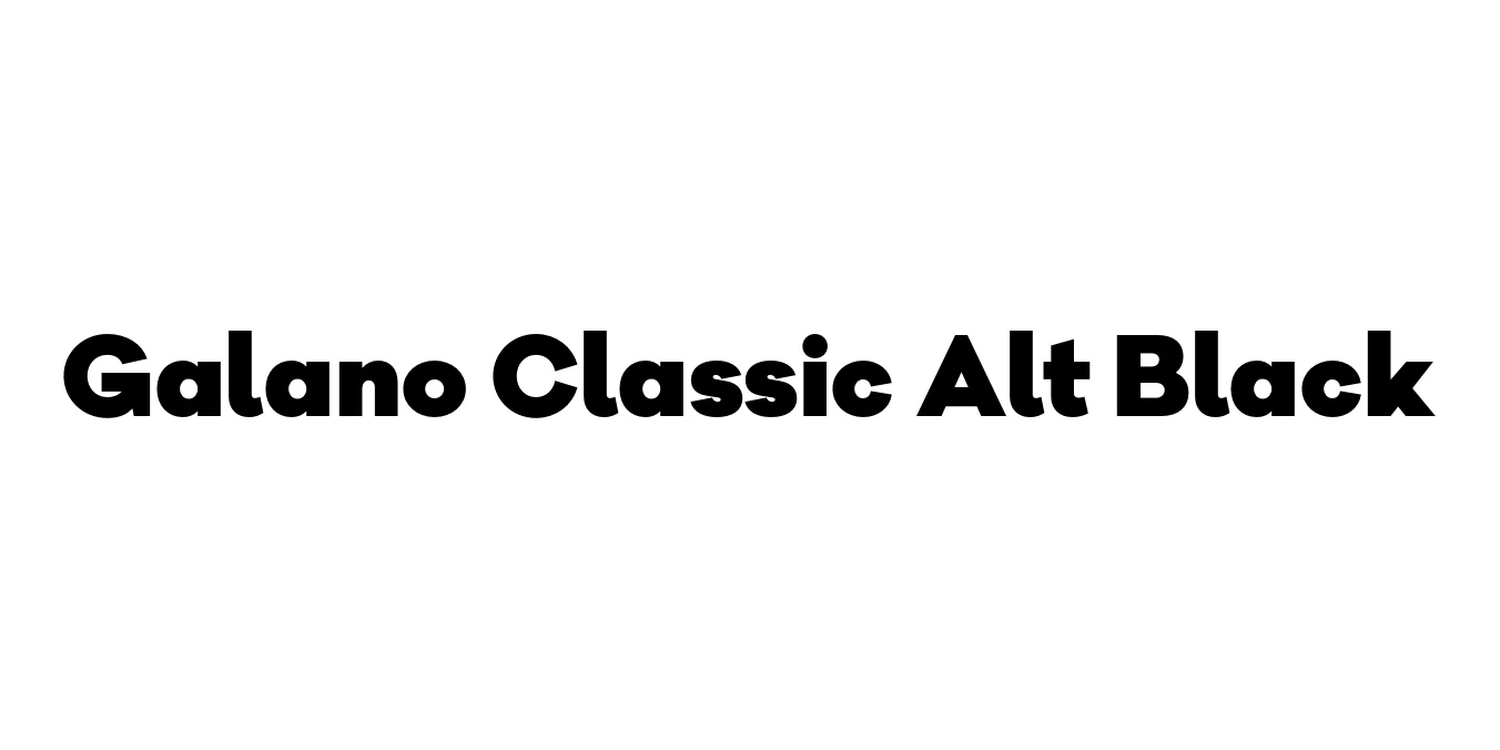 Galano Classic Alt Black Font Preview