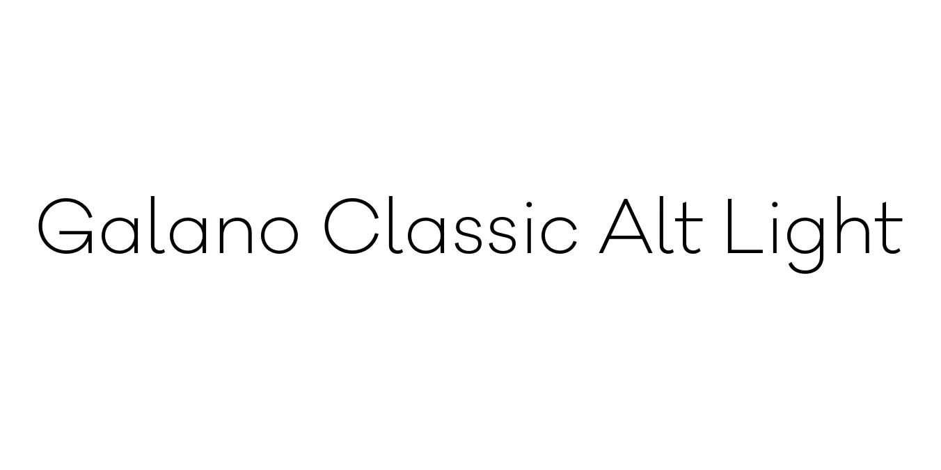Galano Classic Alt Light Font Preview