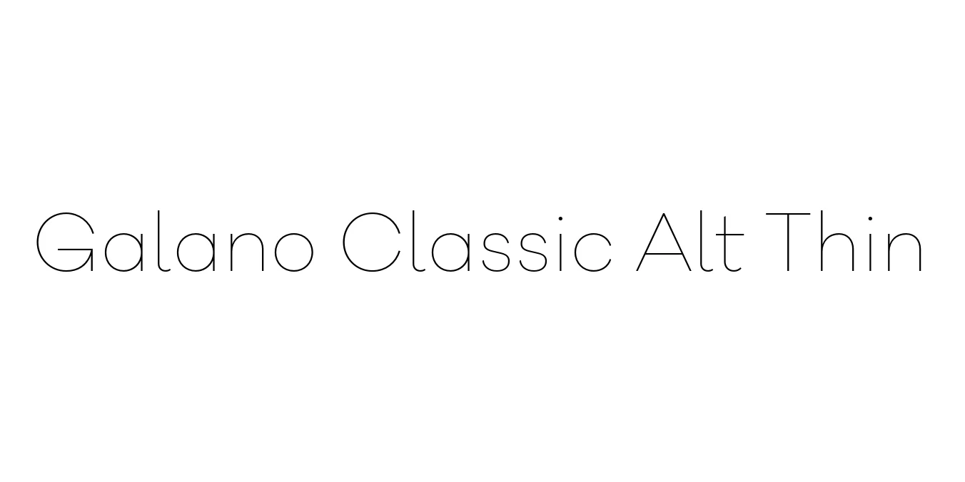 Galano Classic Alt Thin Font Preview