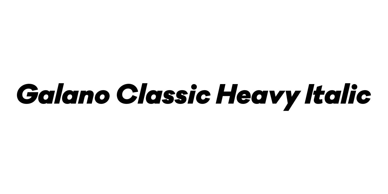 Galano Classic Heavy Italic Font Preview
