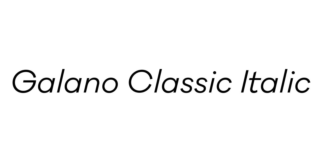Galano Classic Italic Font Preview