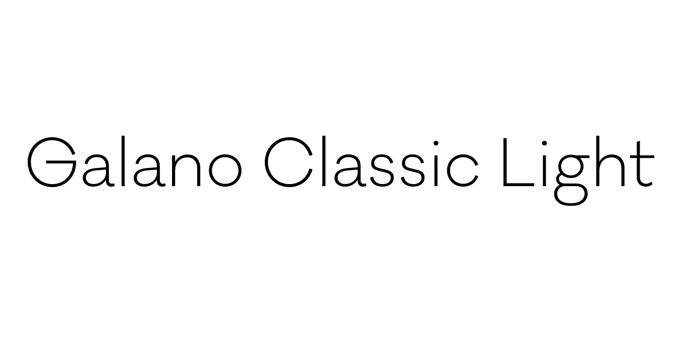 Galano Classic Light Font Preview