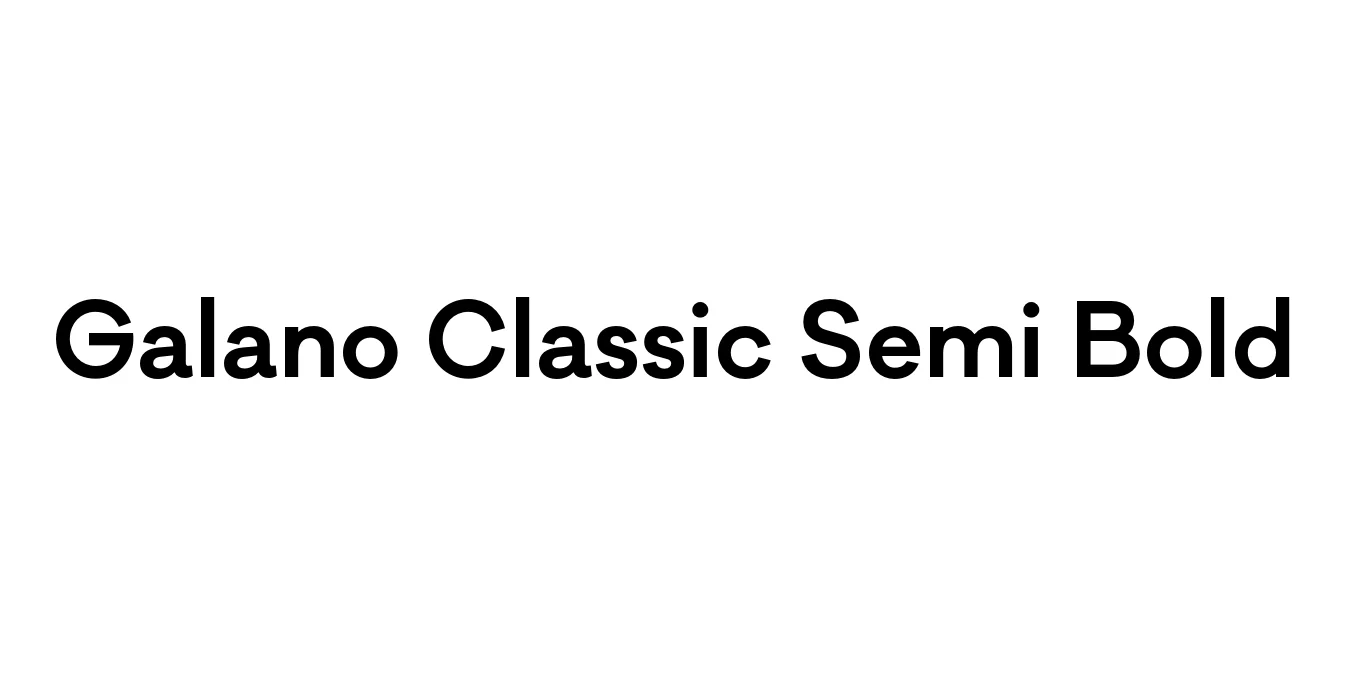 Galano Classic Semi Bold Font Preview