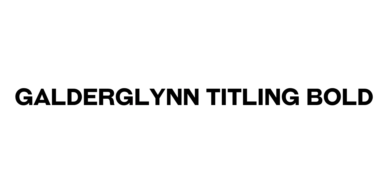 Galderglynn Titling Bold Font Preview