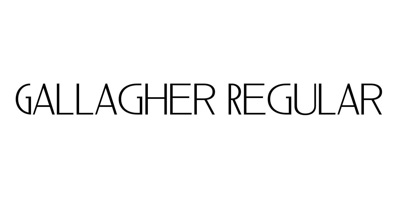 Gallagher Regular Font Preview
