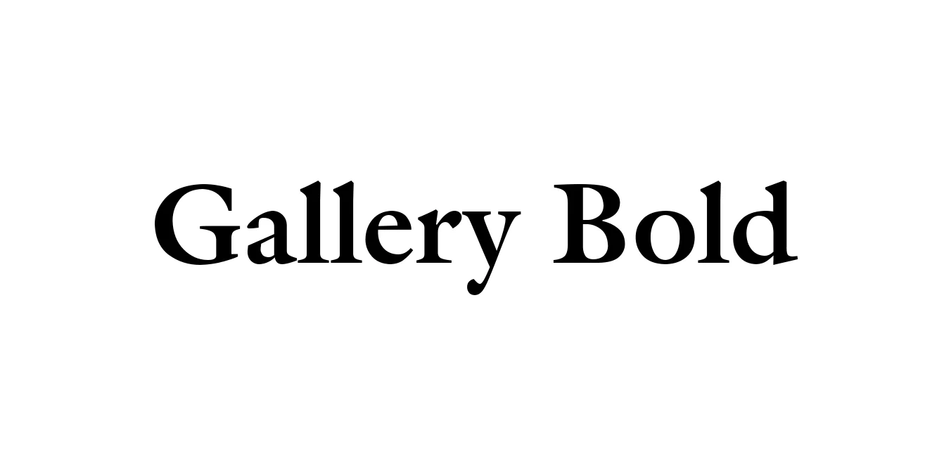 Gallery Bold Font Preview