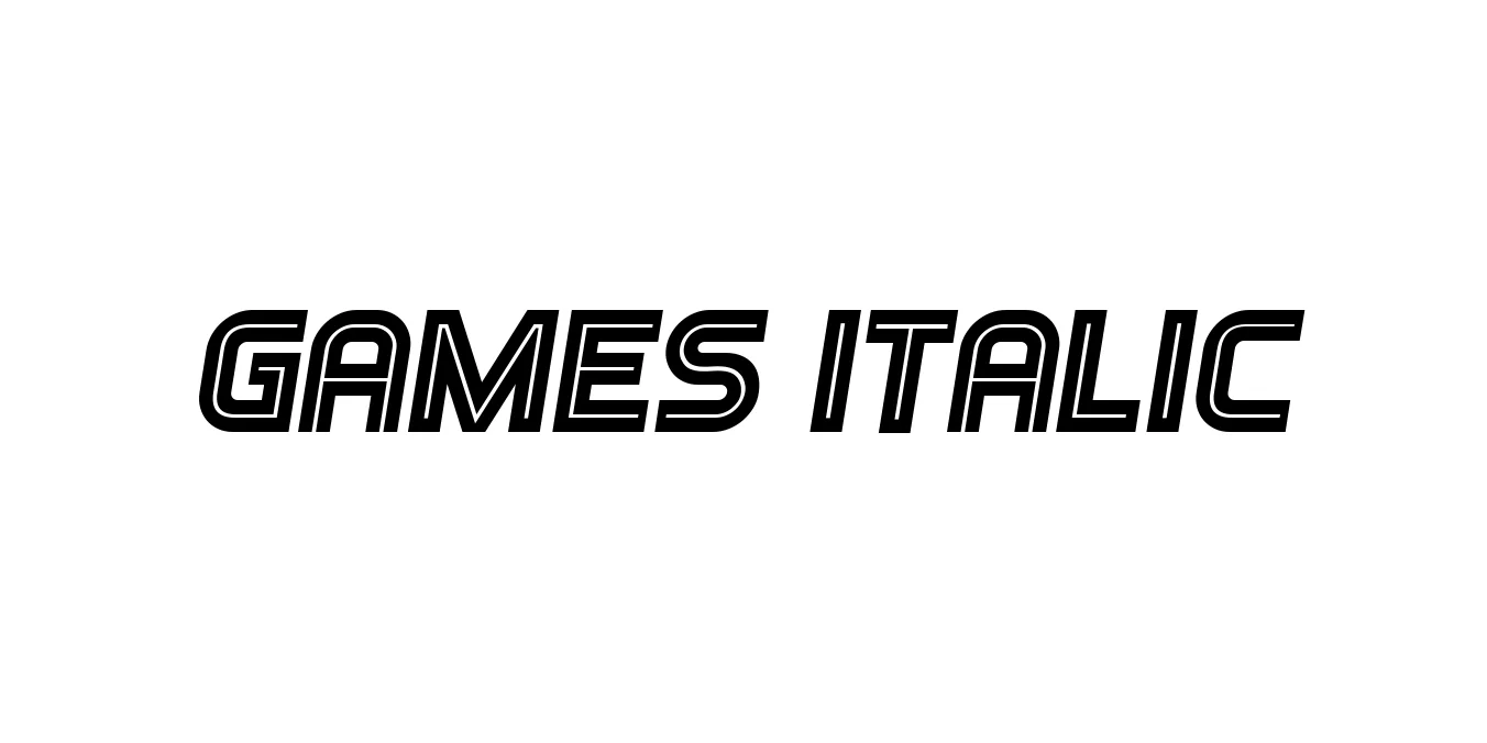 Games Italic Font Preview
