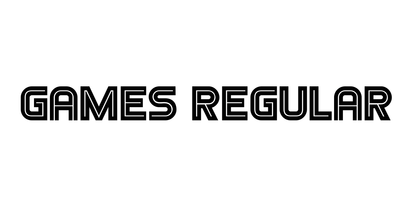 Games Regular Font Preview