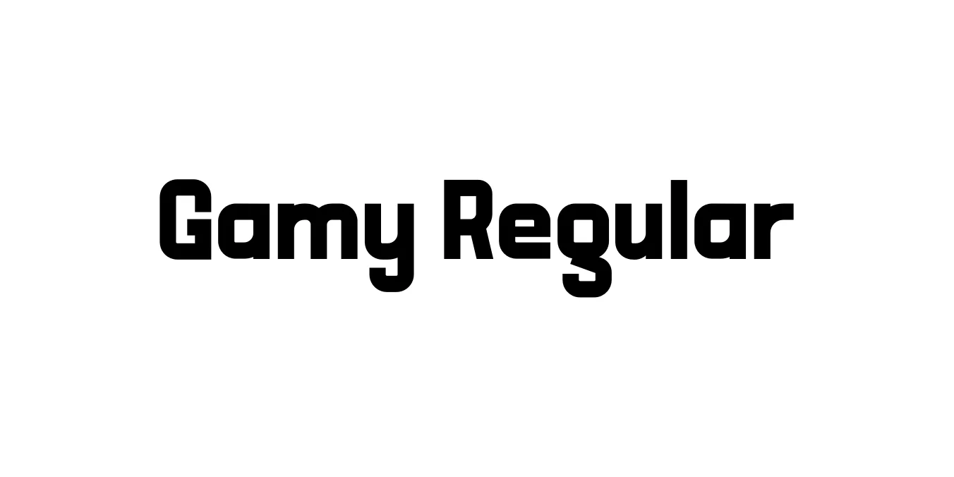 Gamy Regular Font Preview