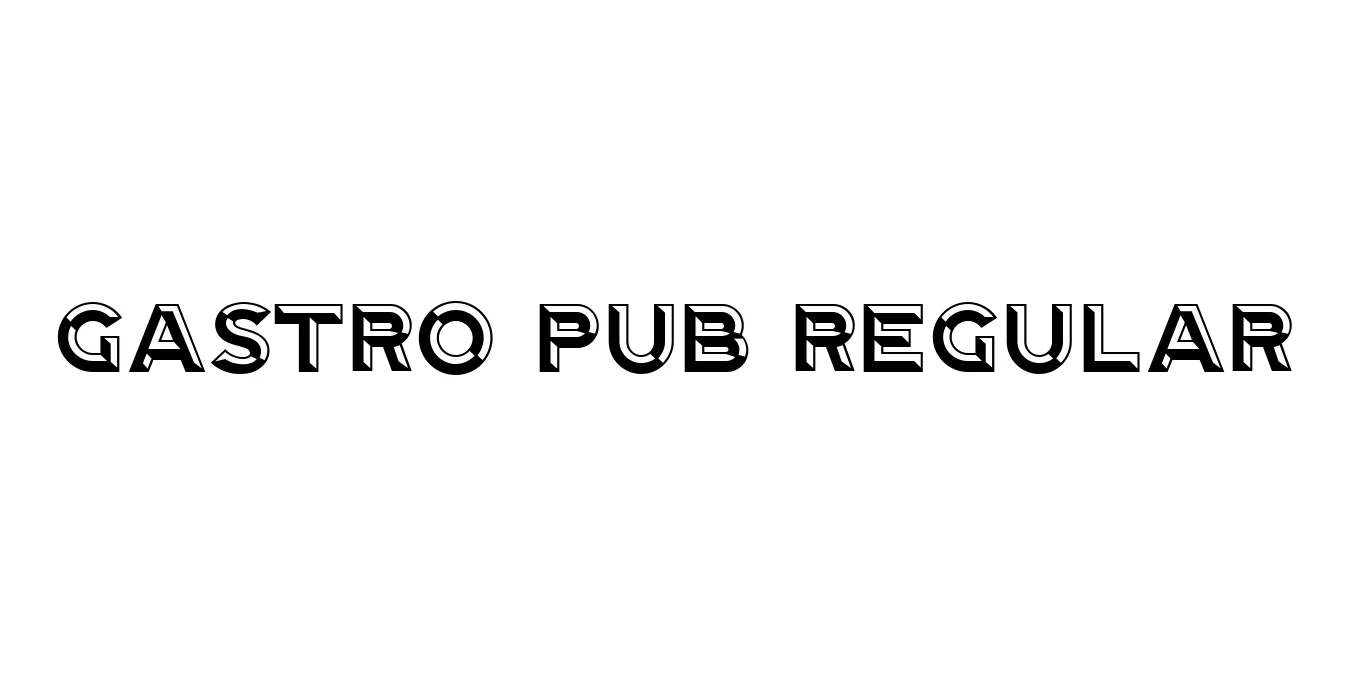 Gastro Pub Regular Font Preview