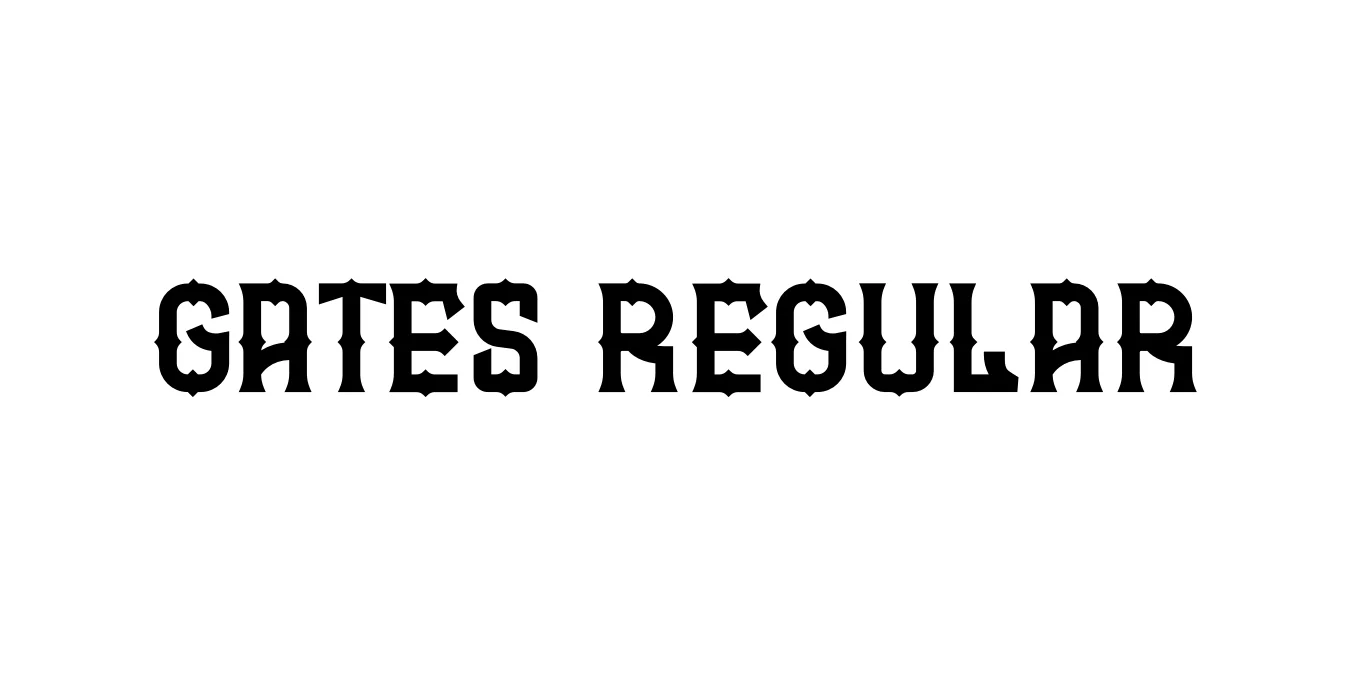 GATES Regular Font Preview
