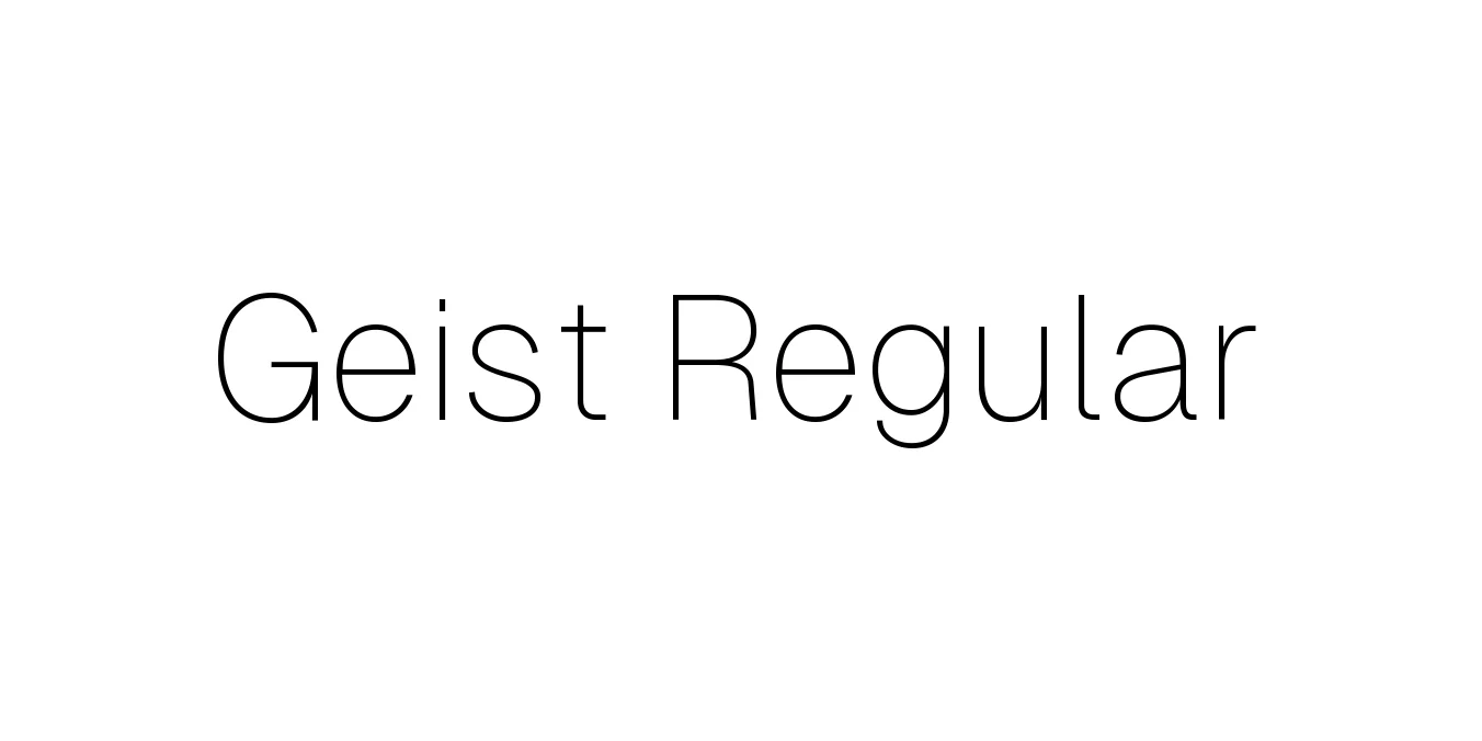Geist Regular Font Preview