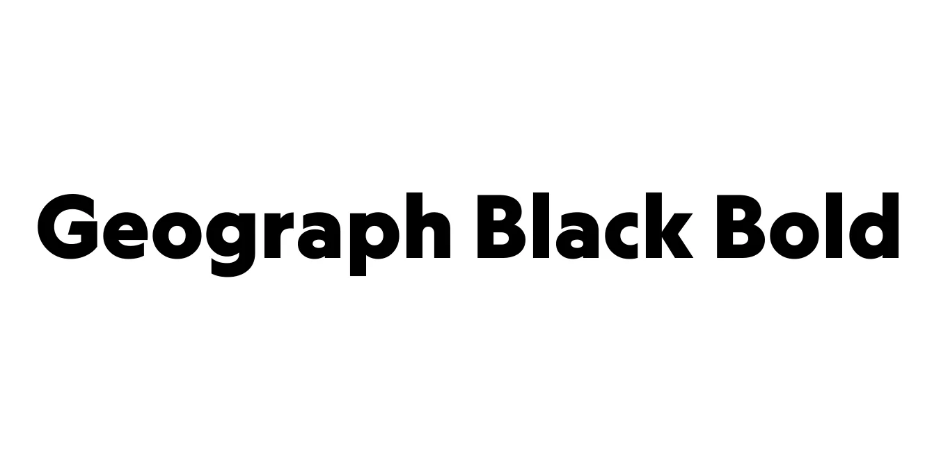Geograph Black Bold Font Preview