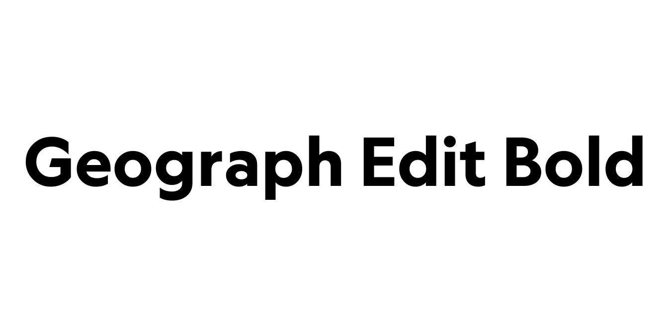 Geograph Edit Bold Font Preview
