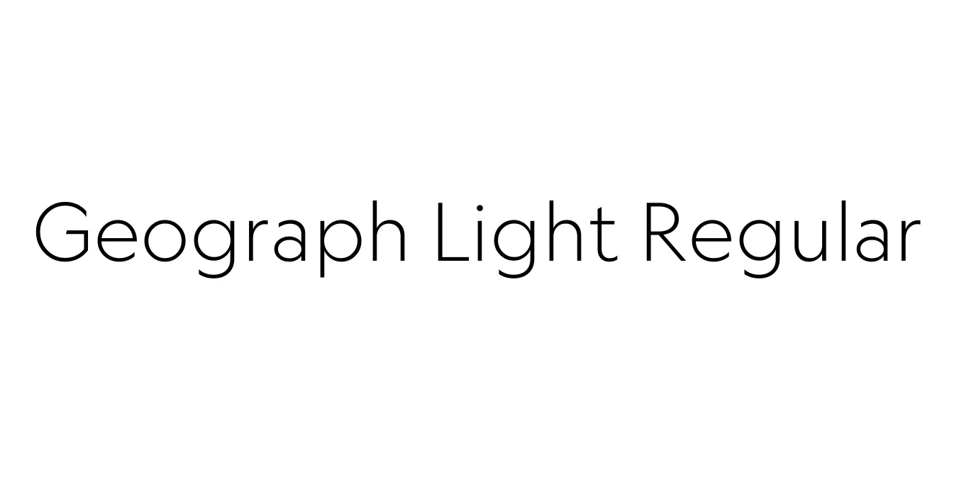 Geograph Light Regular Font Preview
