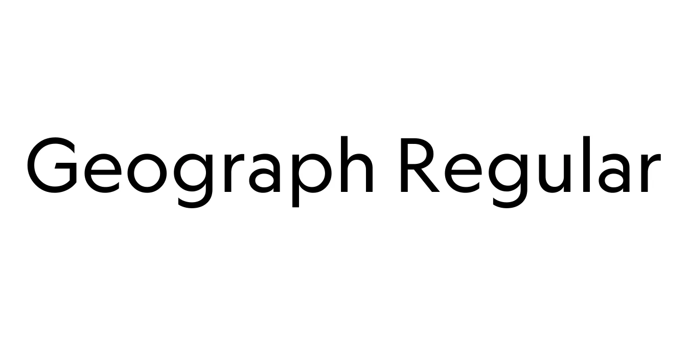 Geograph Regular Font Preview