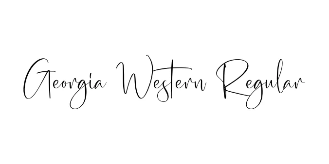 Georgia Western Regular Font Preview