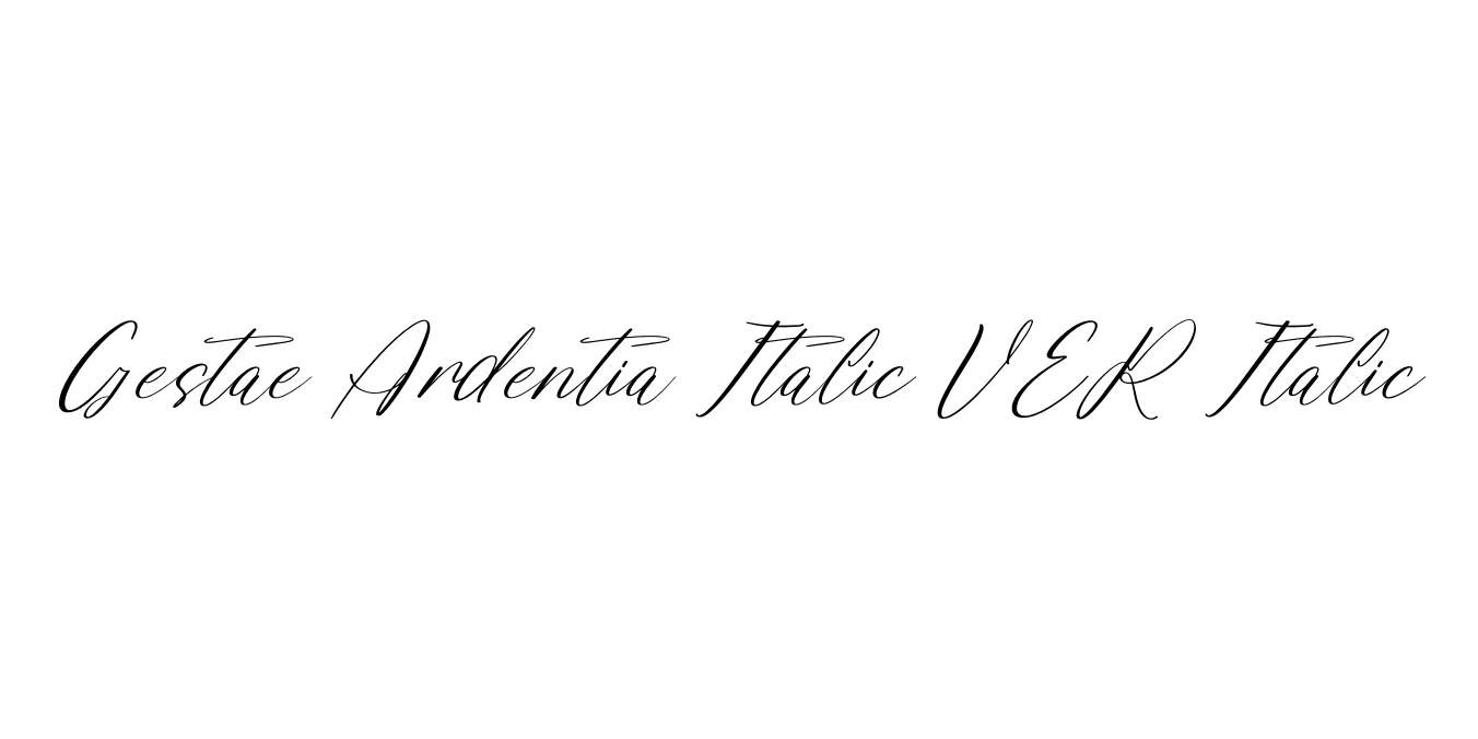 Gestae Ardentia Italic VER Italic Font Preview