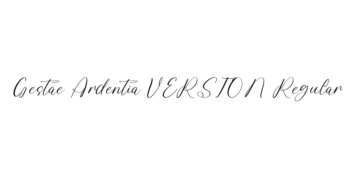 Gestae Ardentia VERSION Regular Font Preview
