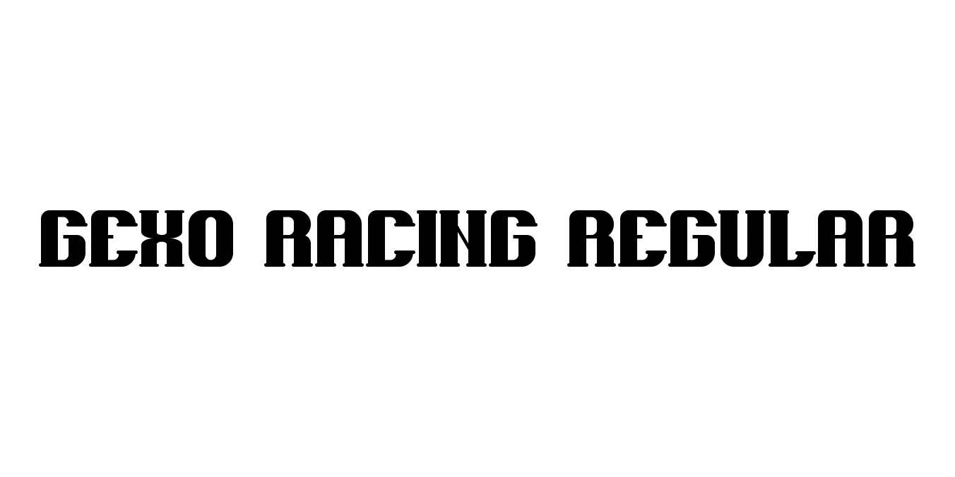 Gexo Racing Regular Font Preview