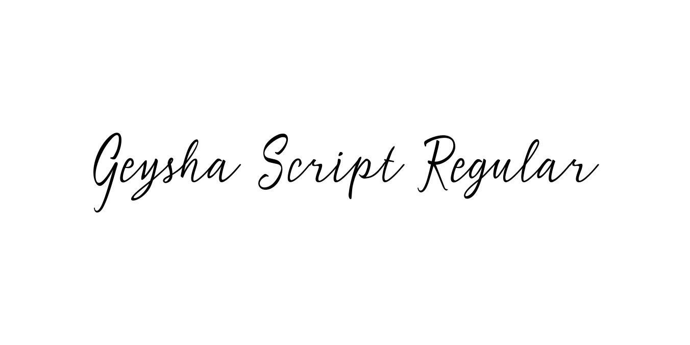 Geysha Script Regular Font Preview
