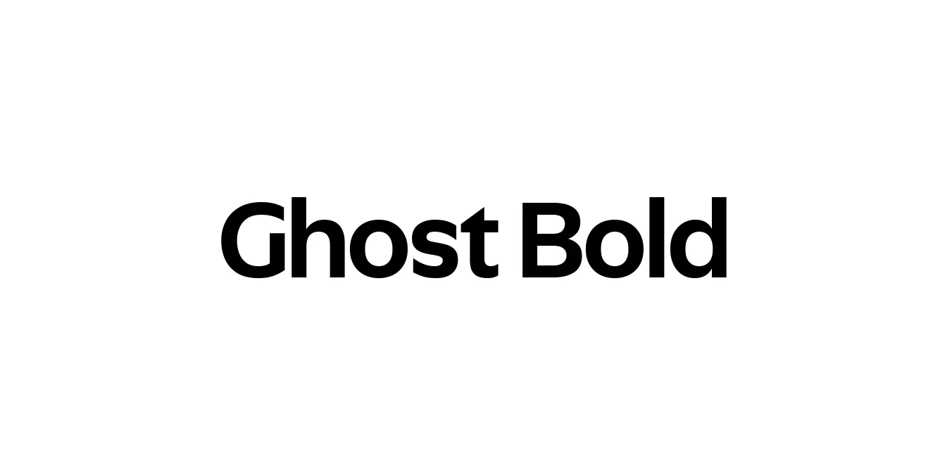 Ghost Bold Font Preview
