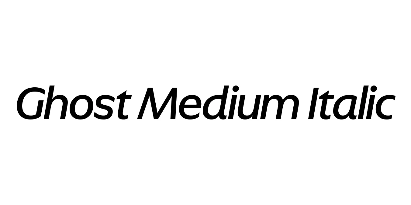 Ghost Medium Italic Font Preview