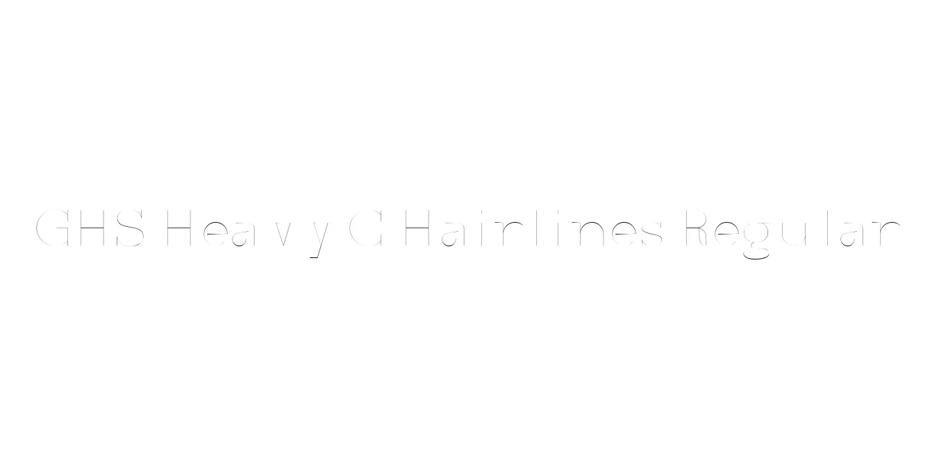 GHS Heavy C Hairlines Regular Font Preview