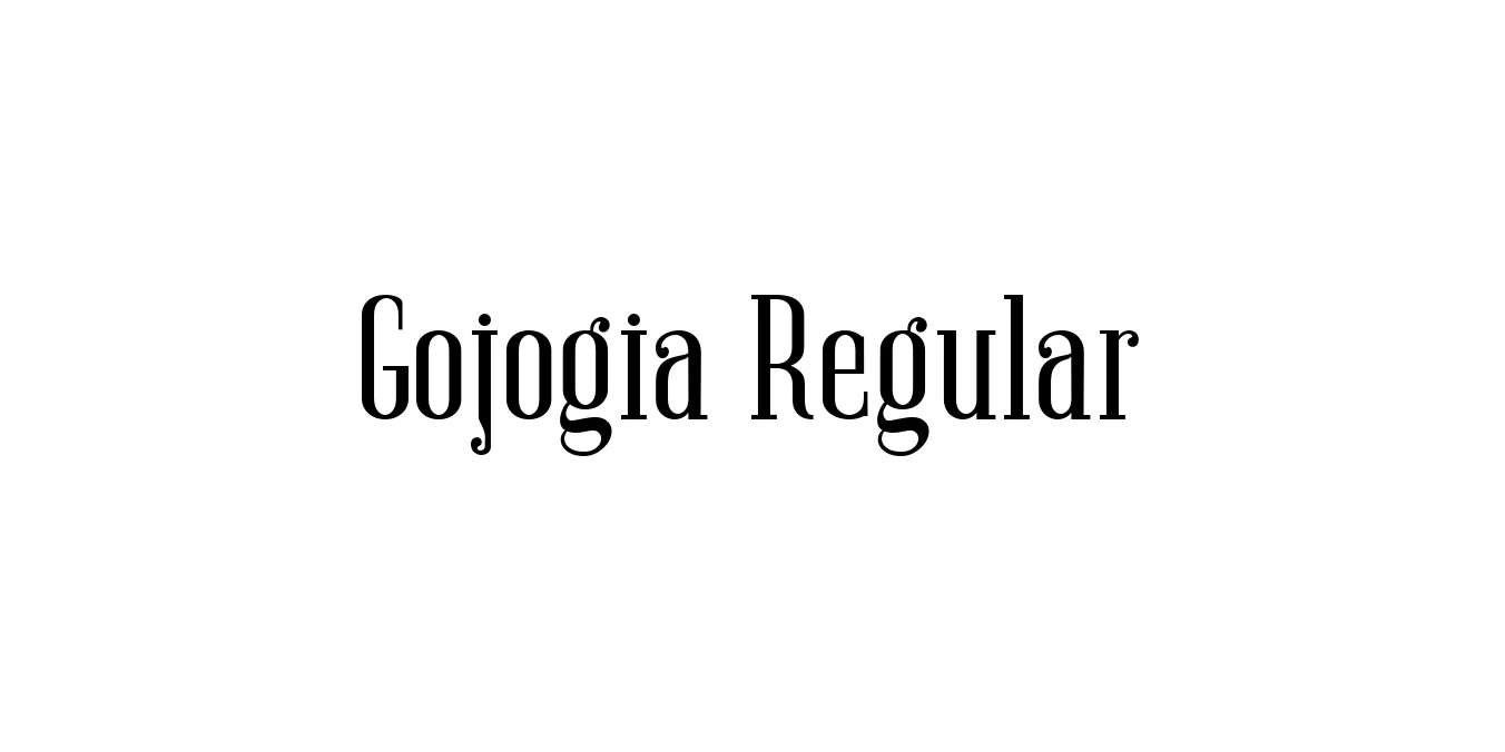 Gojogia Regular Font Preview