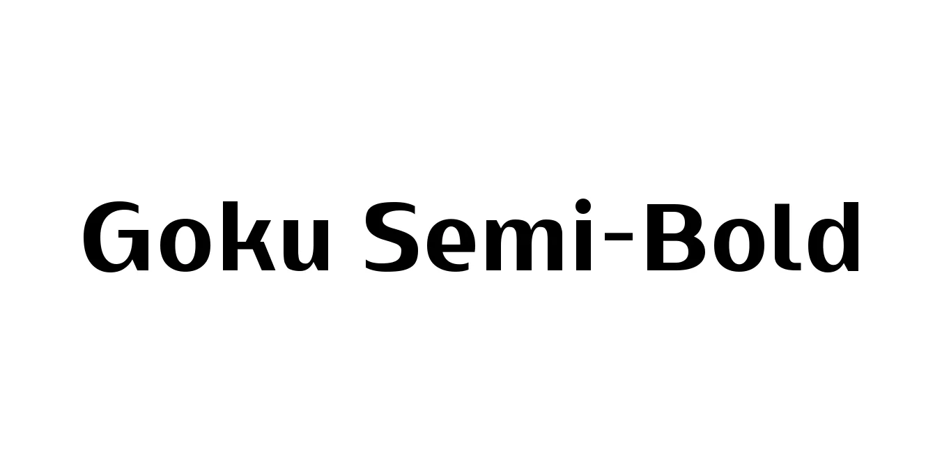 Goku Semi-Bold Font Preview