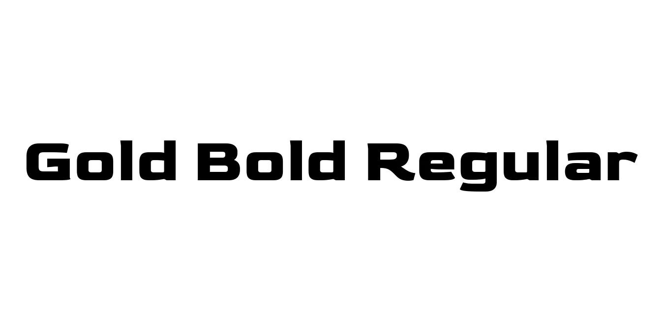 Gold Bold Regular Font Preview