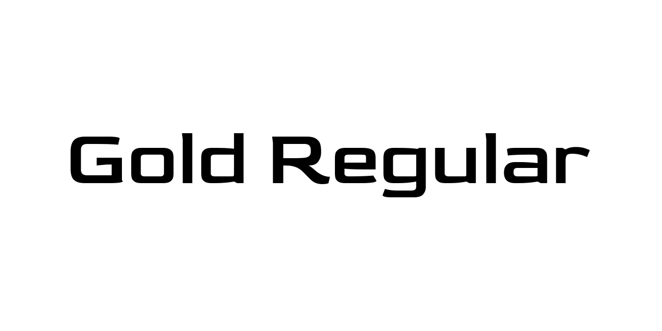 Gold Regular Font Preview