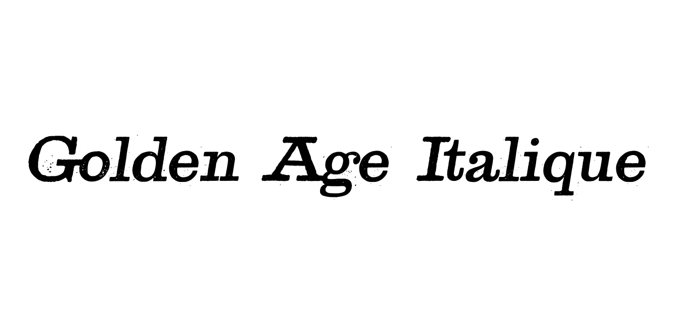 Golden Age Italique Font Preview