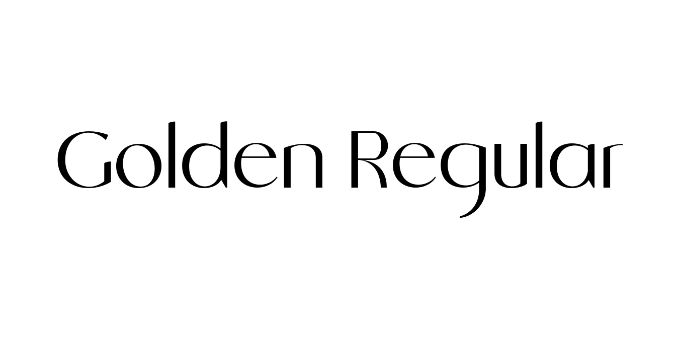Golden Regular Font Preview