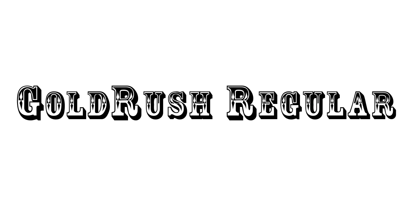 GoldRush Regular Font Preview